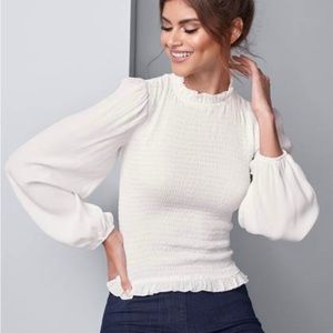 Venus balloon long sleeve, white, Sz M